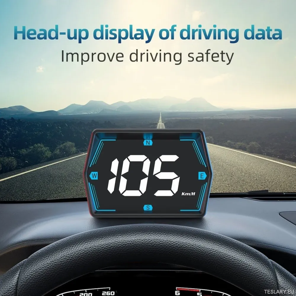 SmartDrive 2024: Advanced Car HUD s GPS -om i sigurnost upozorenja