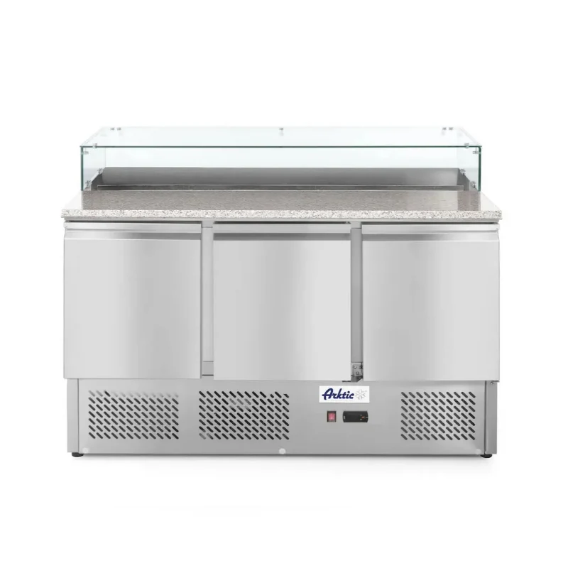 Arktic Pizza hladilni pult s tremi vrati, 380 L, GN 1/1, granitna delovna površina, 230V/310W