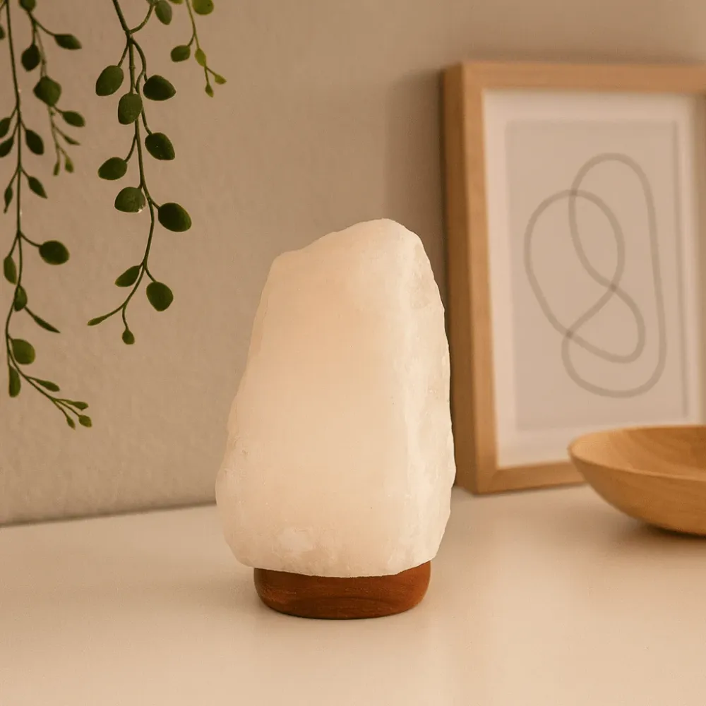 Himalajska solna lampa bijela 2-3 kg