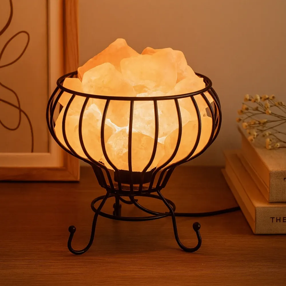 Set himalajske solne lampe za brazier 3kg bijeli komadići