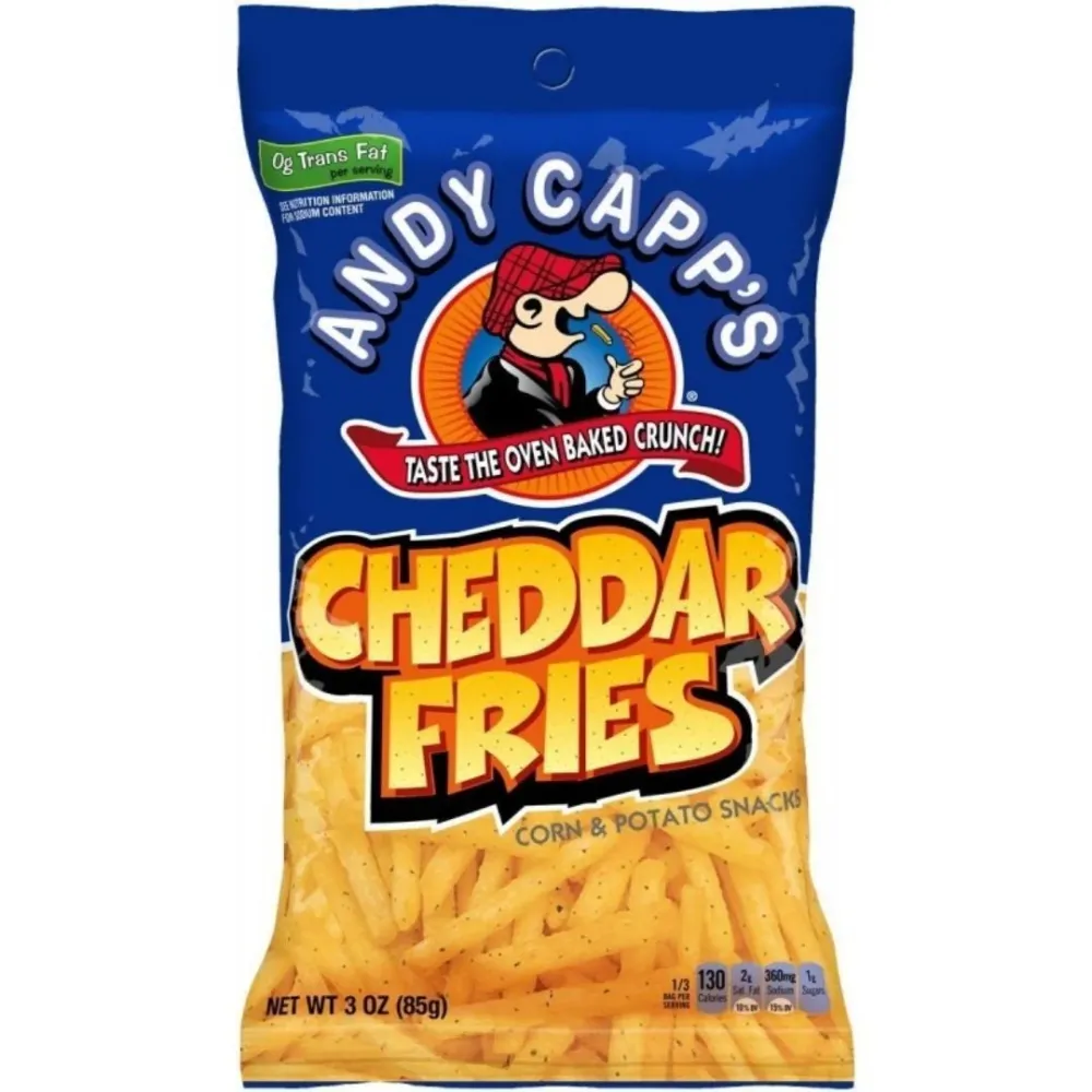 Andy Capp's Cheddar Fries, čips s cheddarom u maxi pakiranju od 85g