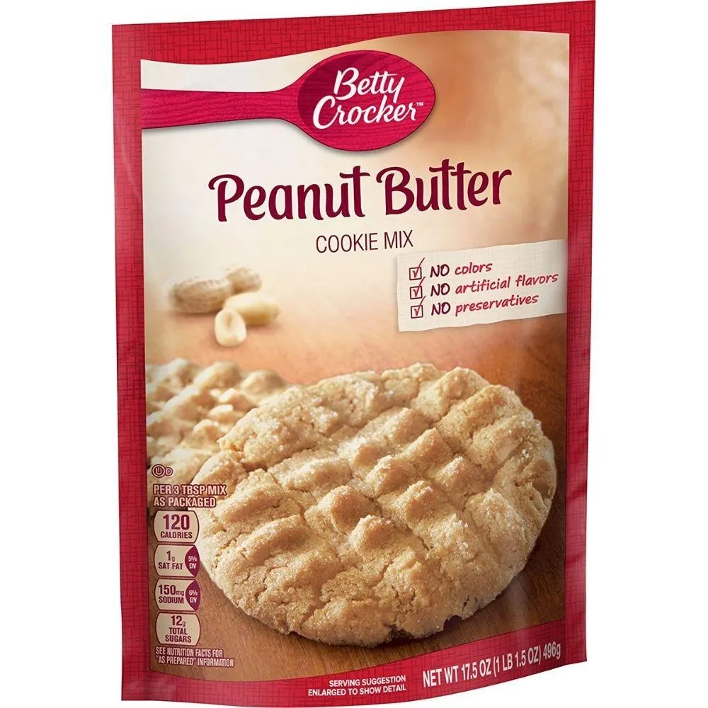 Betty Crocker Cookie Mix Peanut Butter Maxi, smjesa za kolačiće s maslacem od kikirikija od 400g