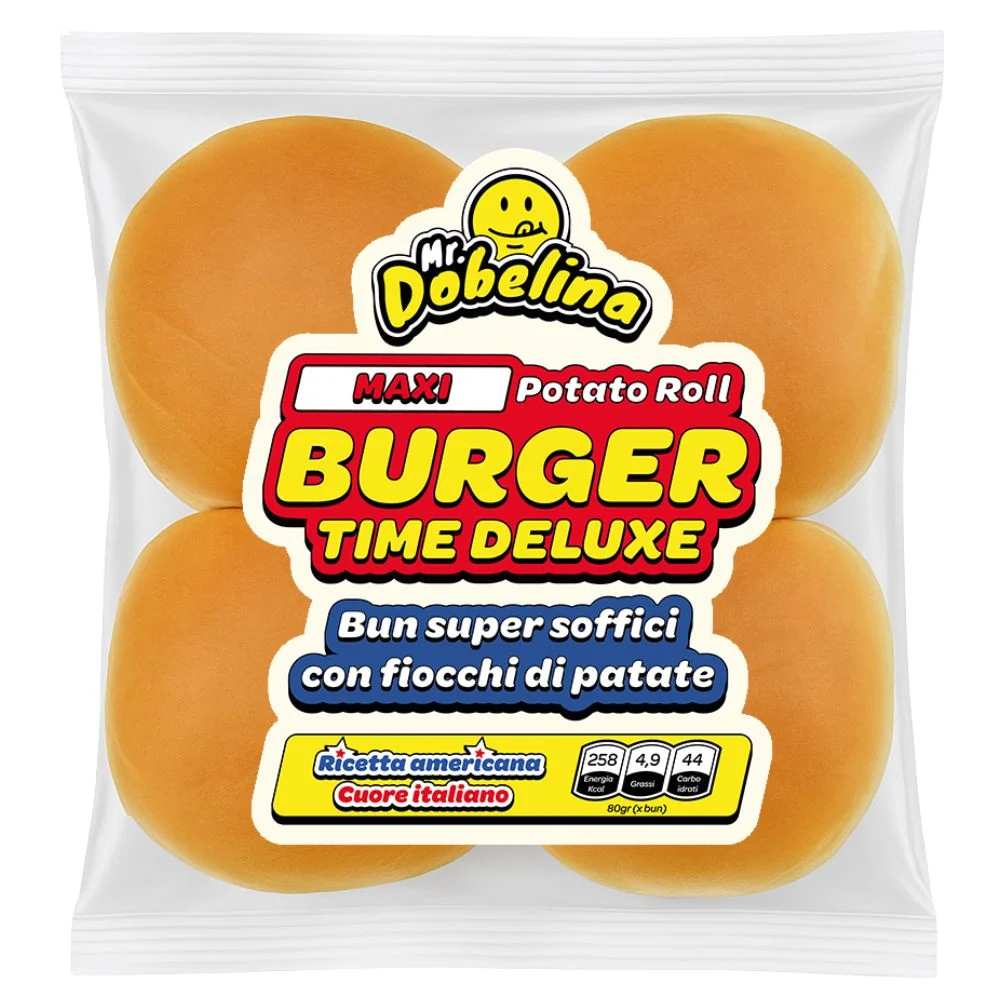 Burger Potato Roll MAXI, 4 peciva od krumpira za burger u MAXI formatu od 80g