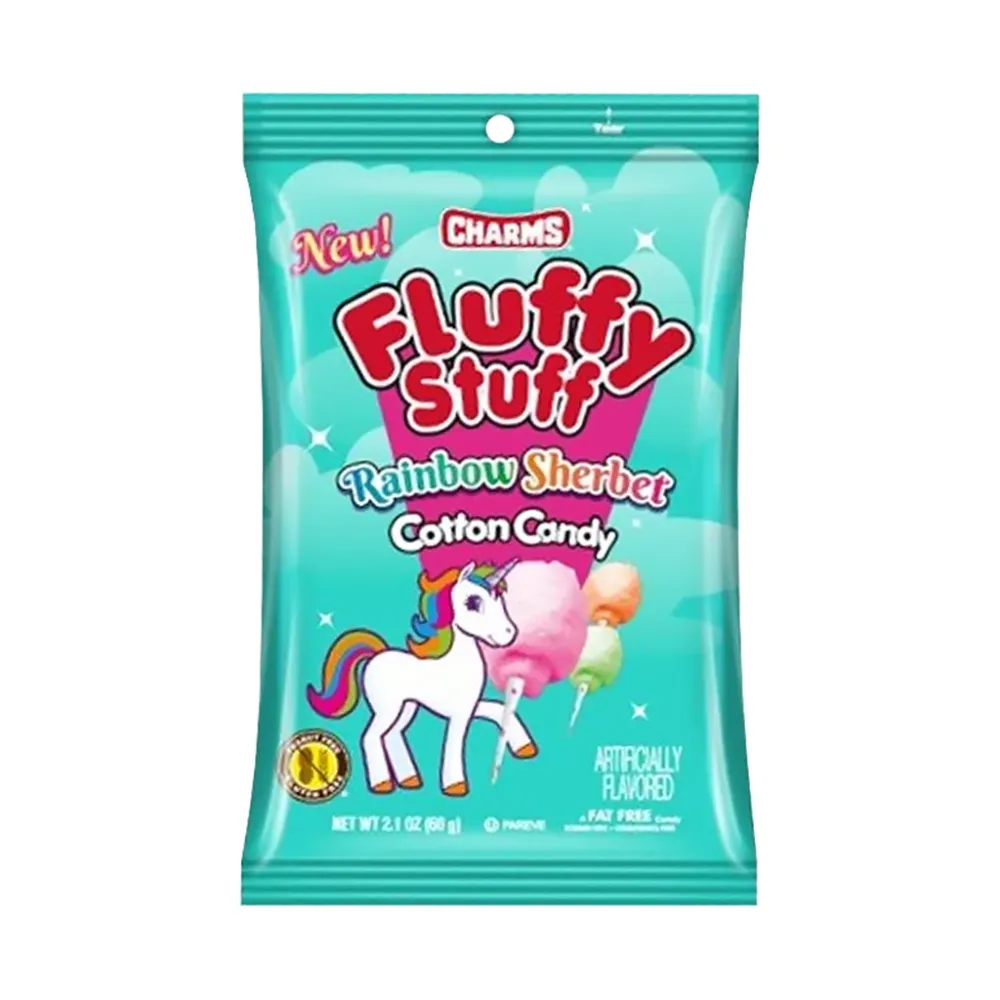 Fluffy Stuff Rainbow Sherbet Cotton Candy Bag, šećerna vata sa šerbetom od 60g