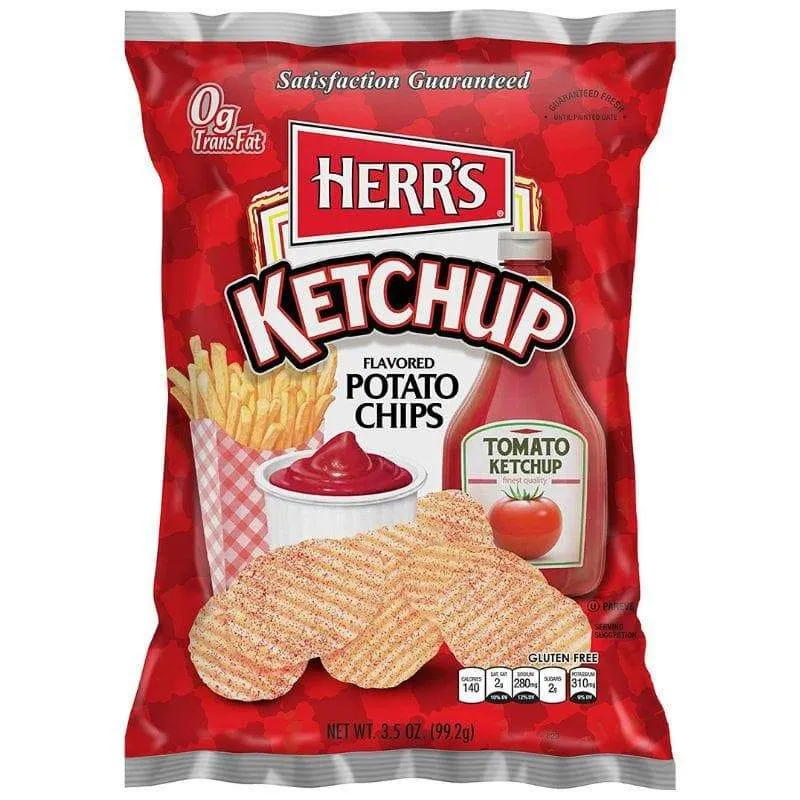 Herr's Ketchup Potato Chips, čips s kečapom u maxi pakiranju