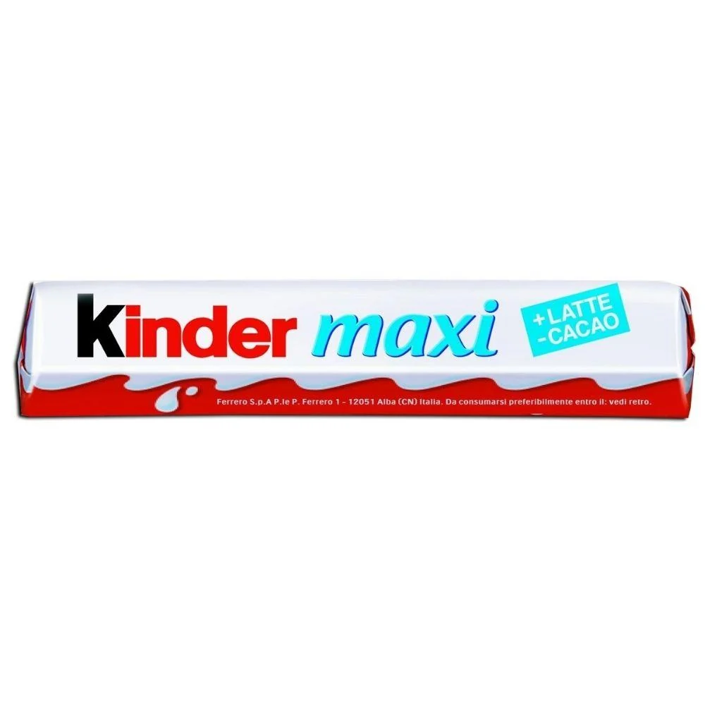 Kinder Maxi, čokoladna pločica s mliječnim punjenjem od 21g