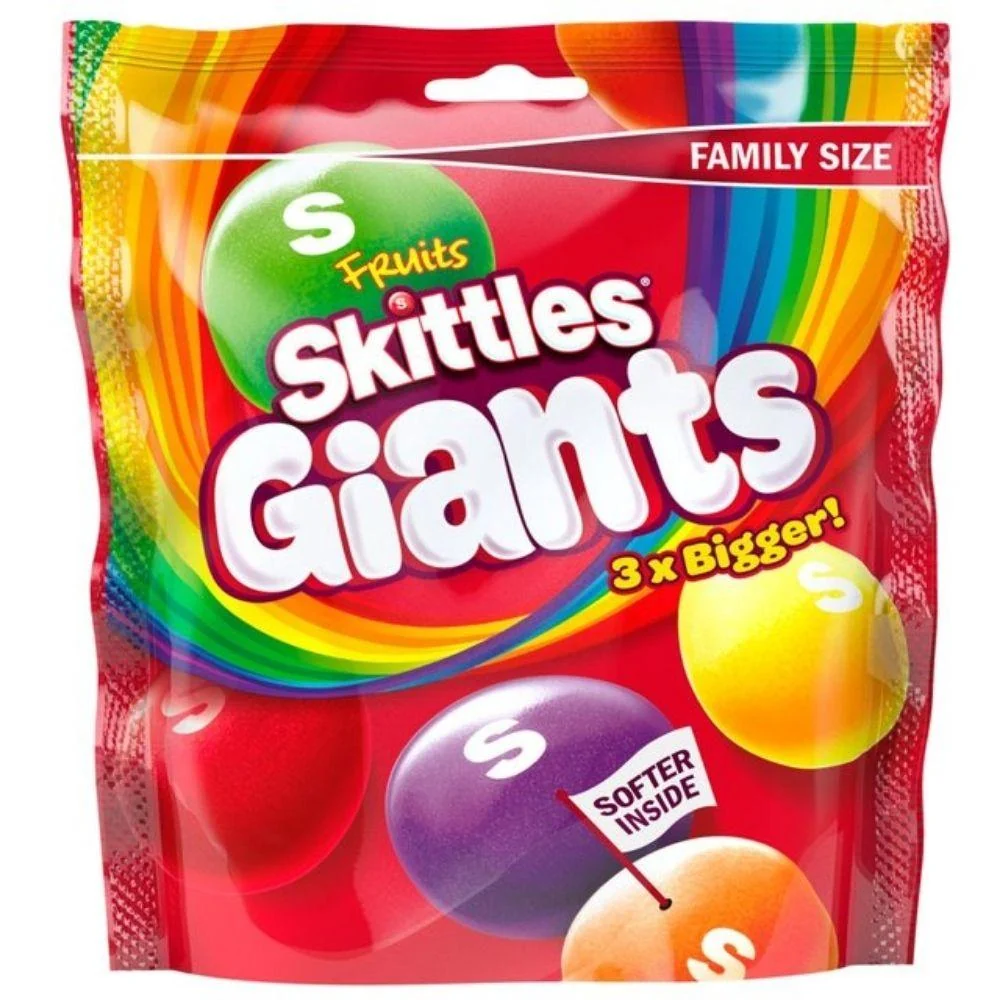 Skittles Fruit Giant Bag, divovske voćne bombone od 170g