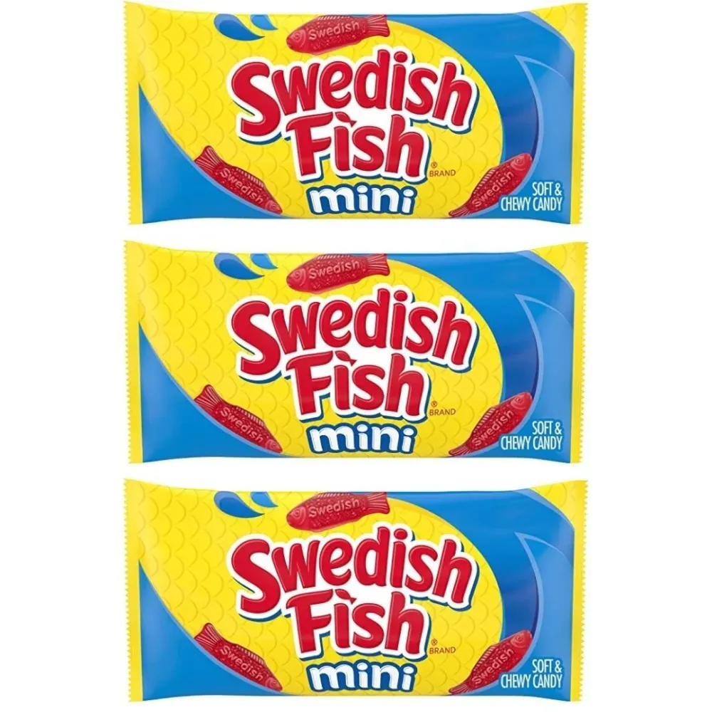 3 Swedish Fish, tri pakiranja voćnih gumenih bombona od 56g