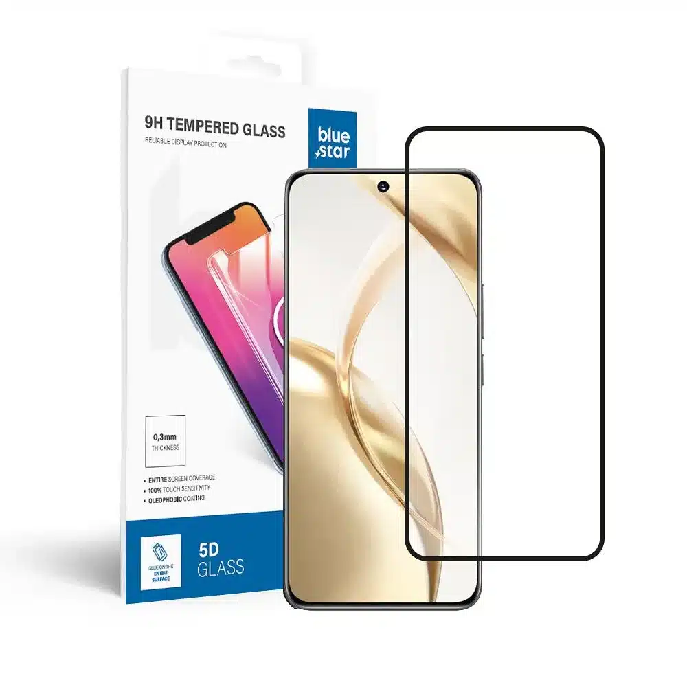 Blue Star 5D kaljeno staklo za Honor 200 – crno
