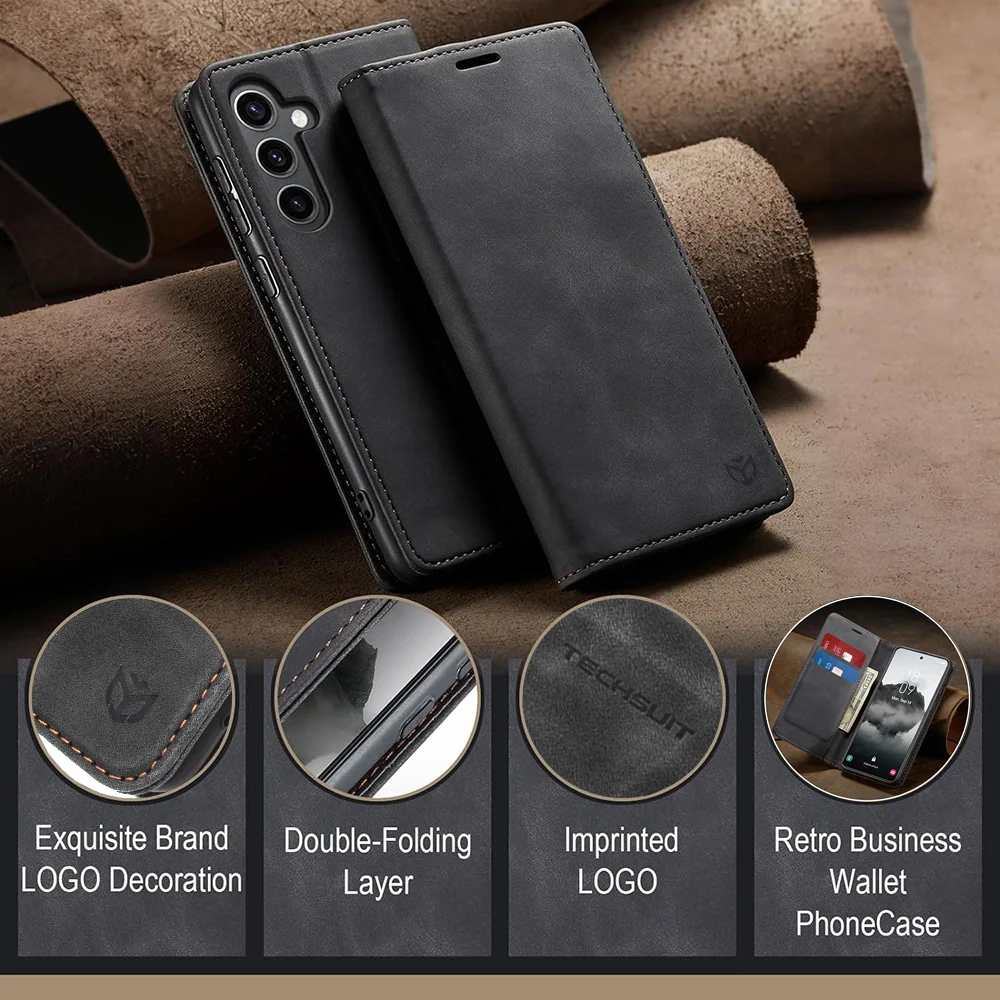 Techsuit - Confy Cover preklopna torbica za Honor 400 Lite - crna