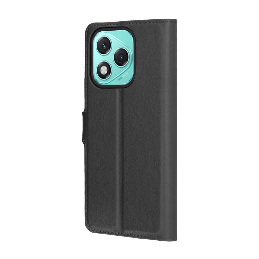 Techsuit Leather Folio preklopna maska za Honor 400 Lite – crna
