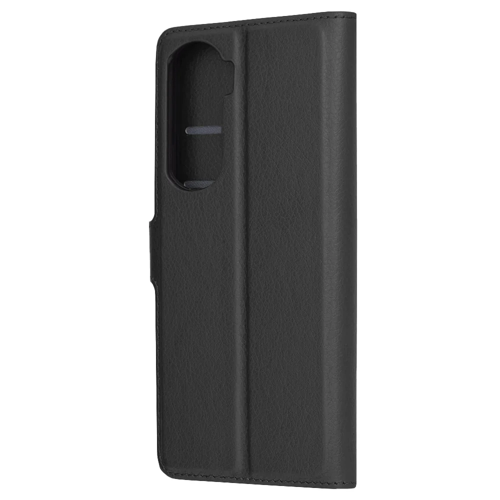 Techsuit - Leather Folio preklopna wallet maska za Honor 90 Lite - crna