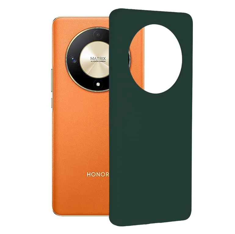 Techsuit Soft Edge Silicone maska za Honor Magic6 Lite - tamno zelena