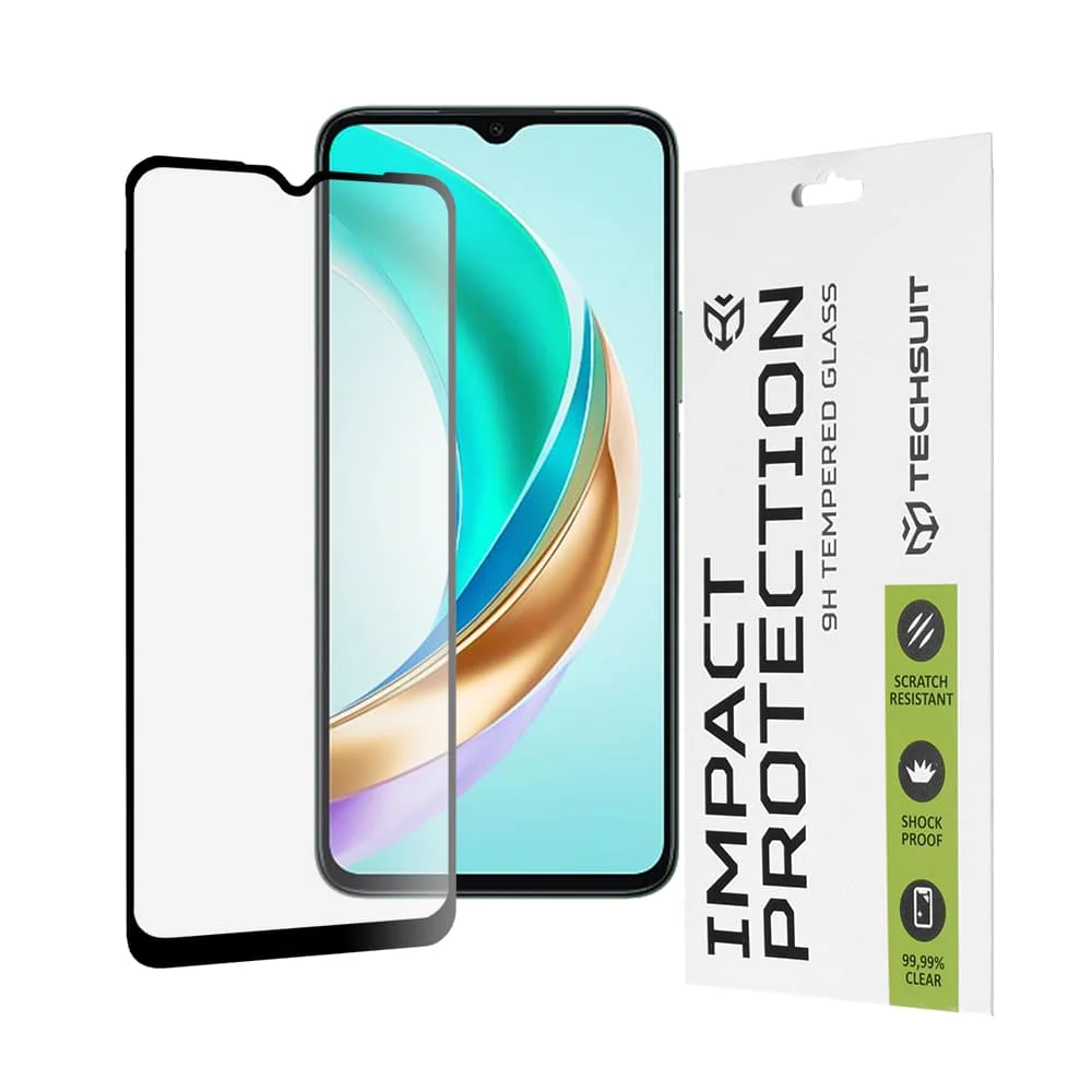 Techsuit – 111D Full Cover / Full Glue Glass za Honor X6b – crno