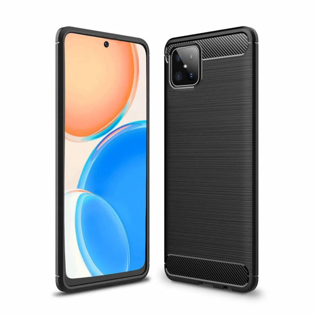 Techsuit Carbon Silicone maska za Honor X8 -crna
