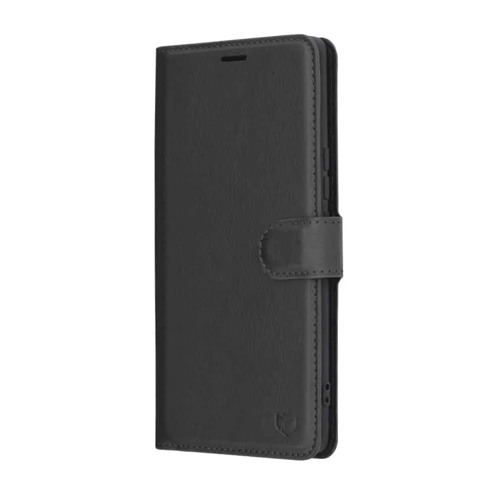 Techsuit Leather Folio preklopna maska za Honor Magic7 Lite / X9c – crna