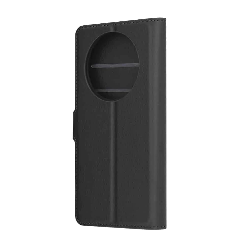 Techsuit Leather Folio preklopna maska za Honor Magic7 Lite / X9c – crna