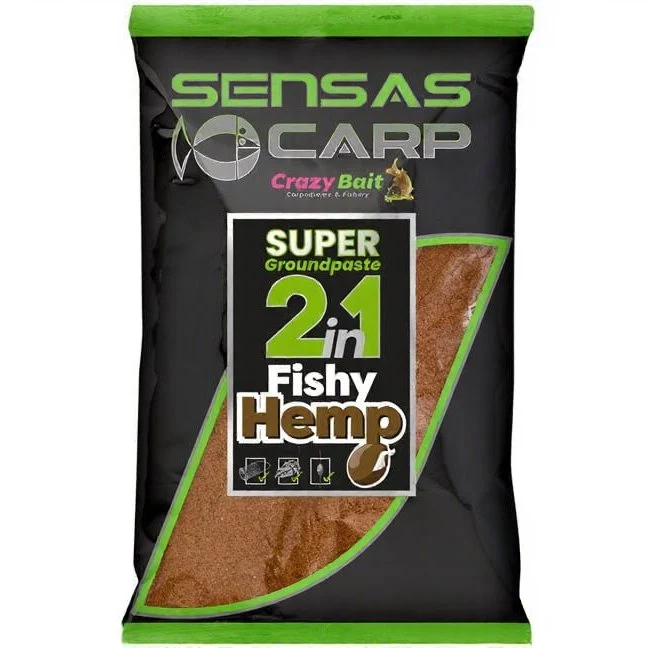 Sensas Super Groundpaste 2 1 Fishy Hemp 1kg