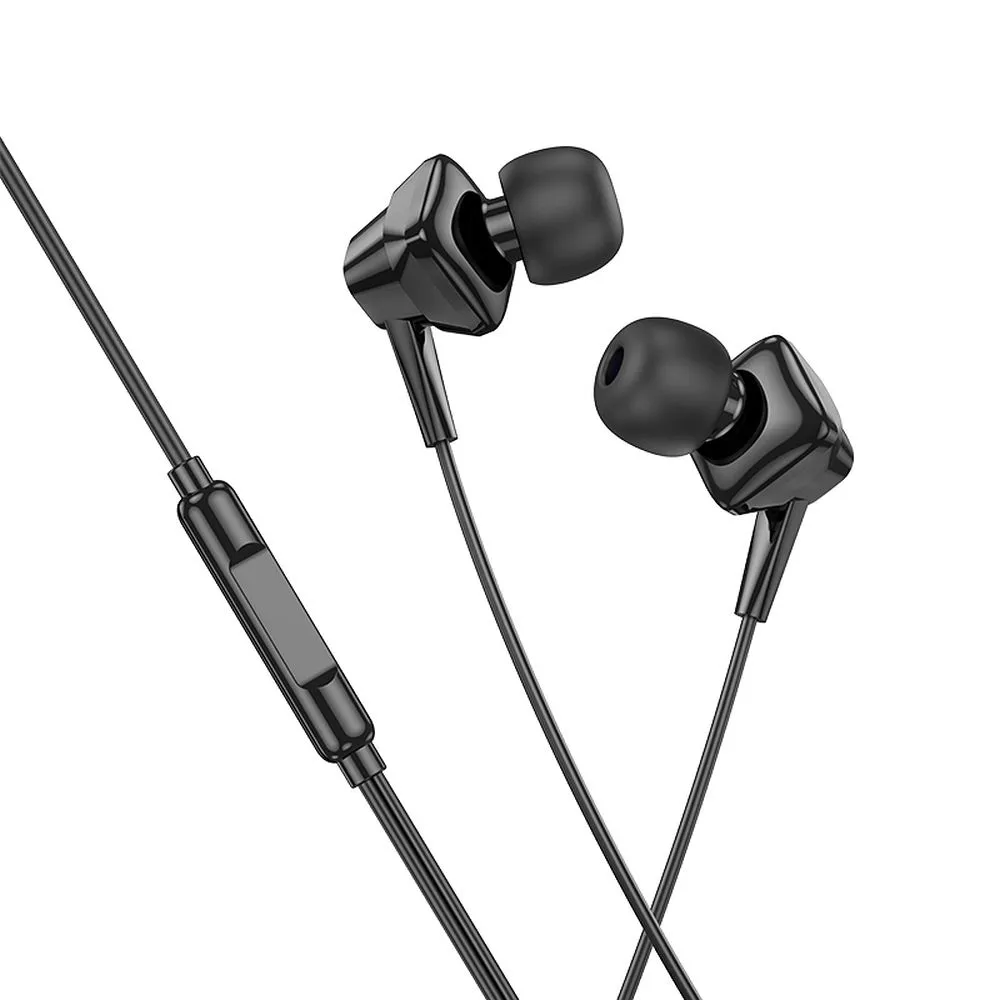 HOCO žičane slušalice Lightning s mikrofonom M113 crne