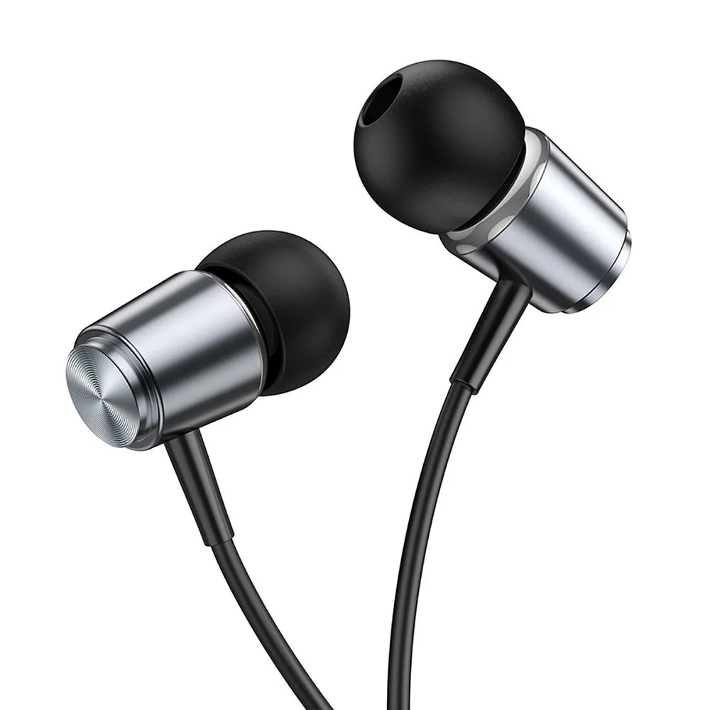 Hoco M108 žičane slušalice 3,5 mm Jack sive boje