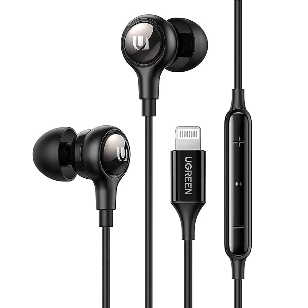 Ugreen - Stereo slušalice (30631) - -Ear s MFI Lightning priključkom - crne