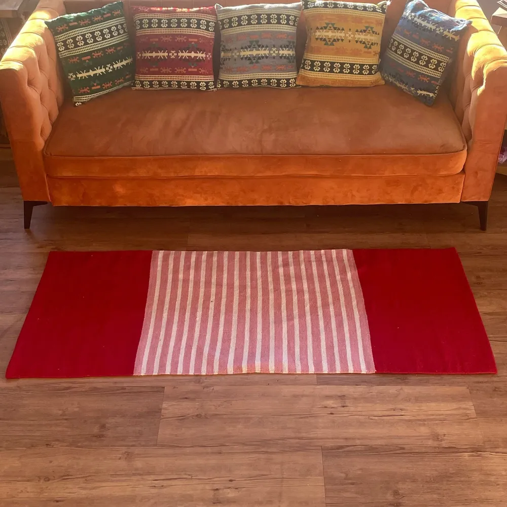 Pamučni tepih crveno ružičasti 170x70cm