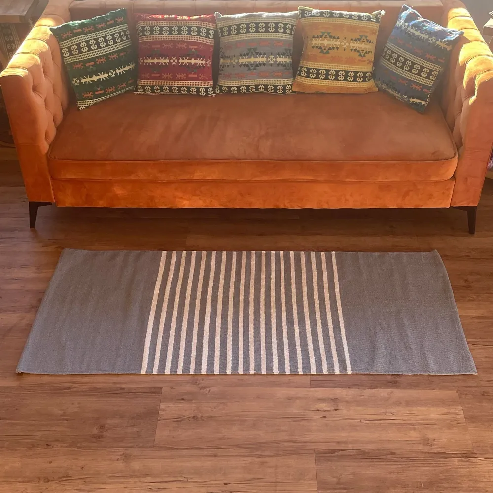 Tepih Boho sivi pamuk 70x170 cm