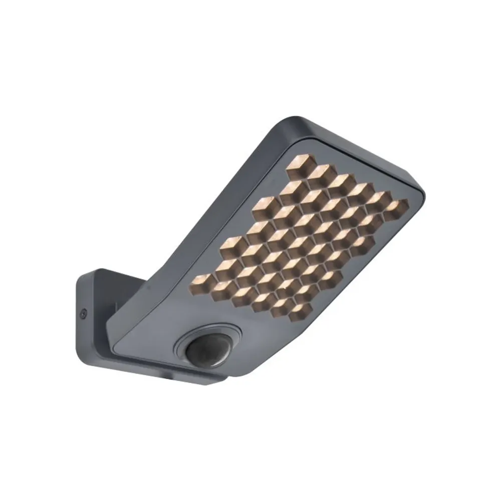 LED reflektor ATLANTIS, senzor pokreta, tamno sivi, 14W, 3000K, IP54