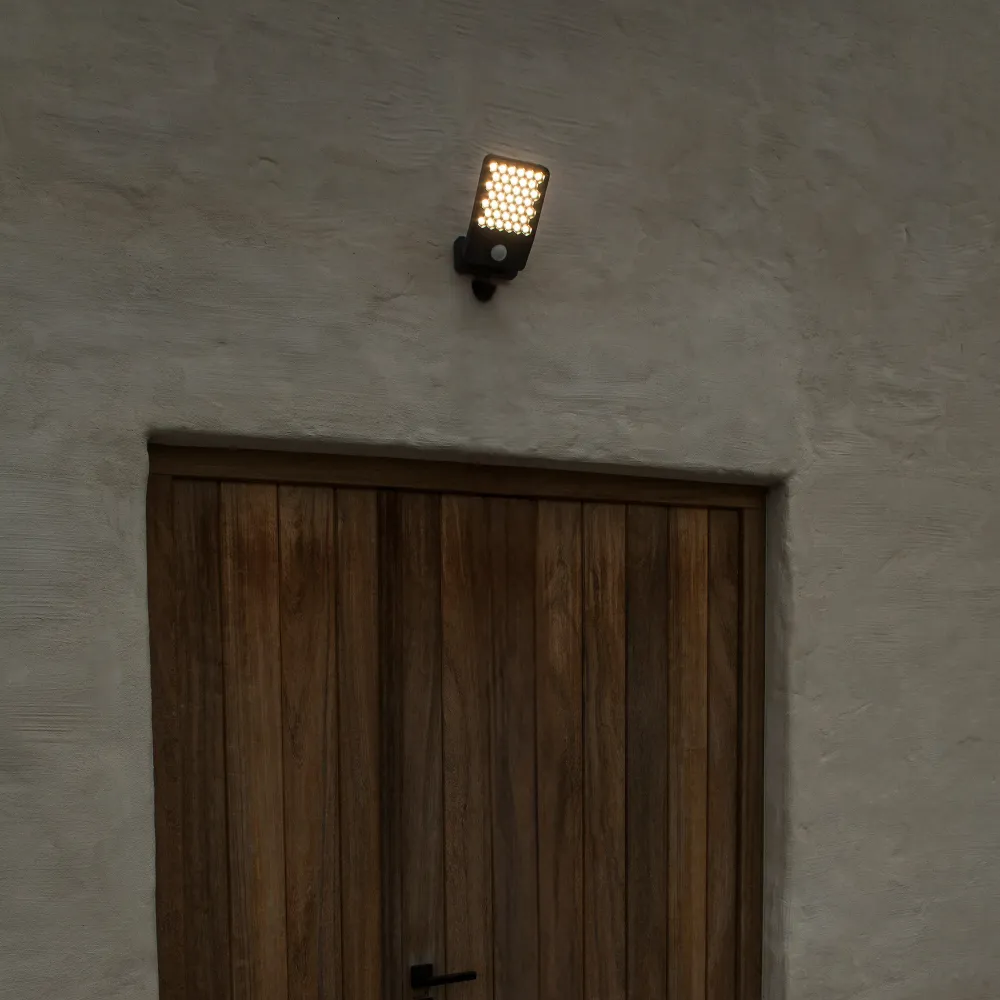 LED reflektor ATLANTIS, senzor pokreta, tamno sivi, 14W, 3000K, IP54
