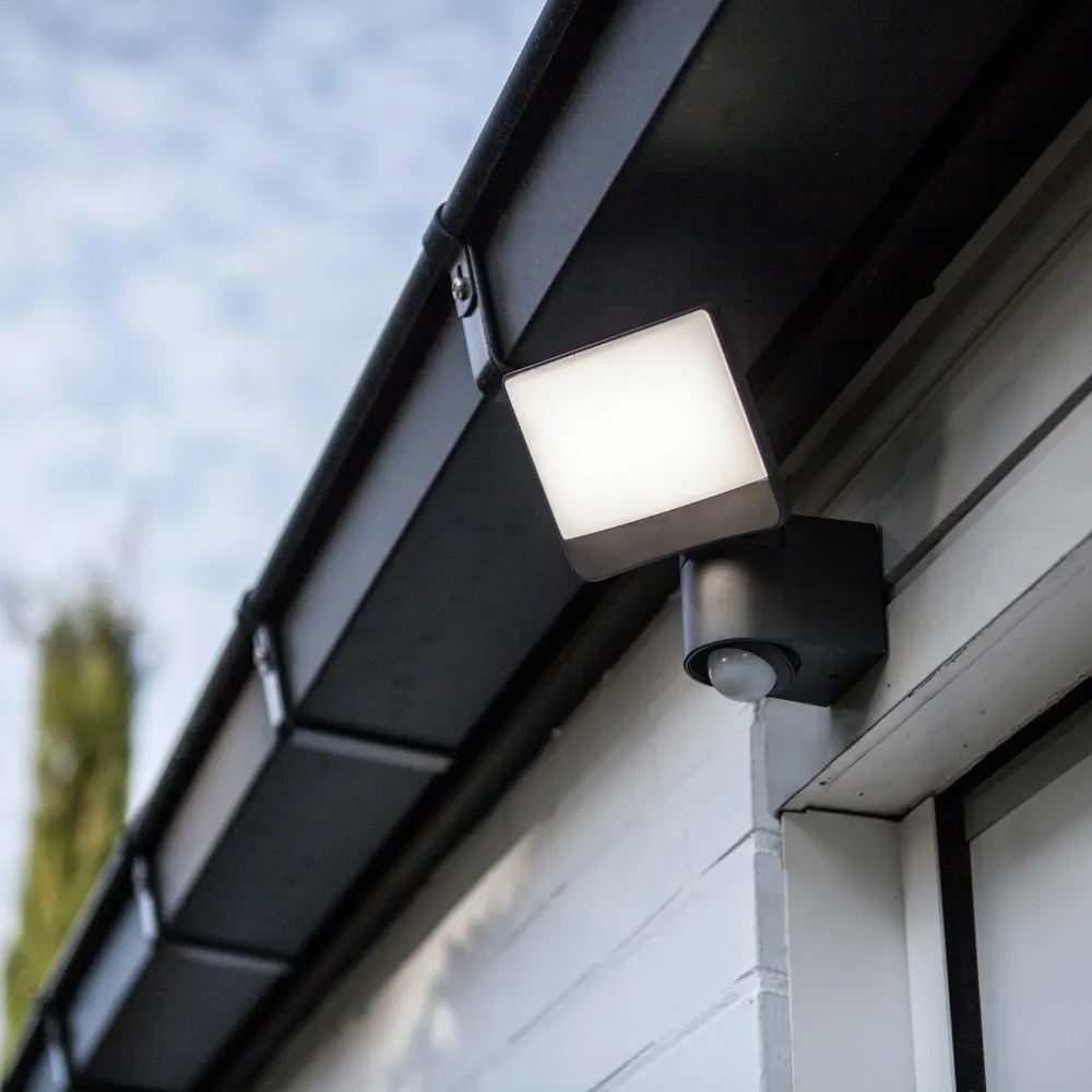 LED reflektor SUNSHINE, senzor pokreta, tamno sivi, 12.5W, 5000K, IP44