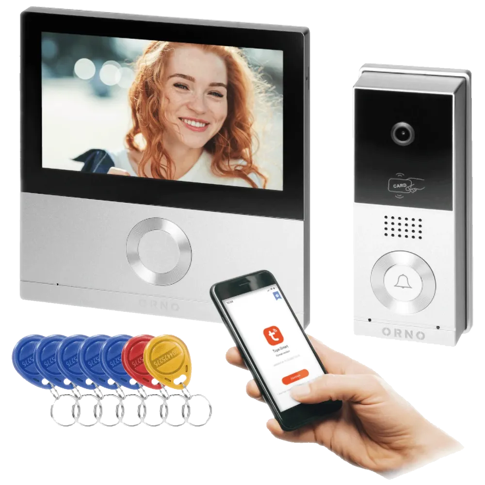 Orno Video interfon 7", set, Full HD, WiFI, IP65, Talos - OR-VID-MS-1078