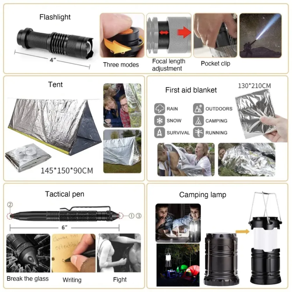 Kamping set s ruksakom i dodatnom opremom