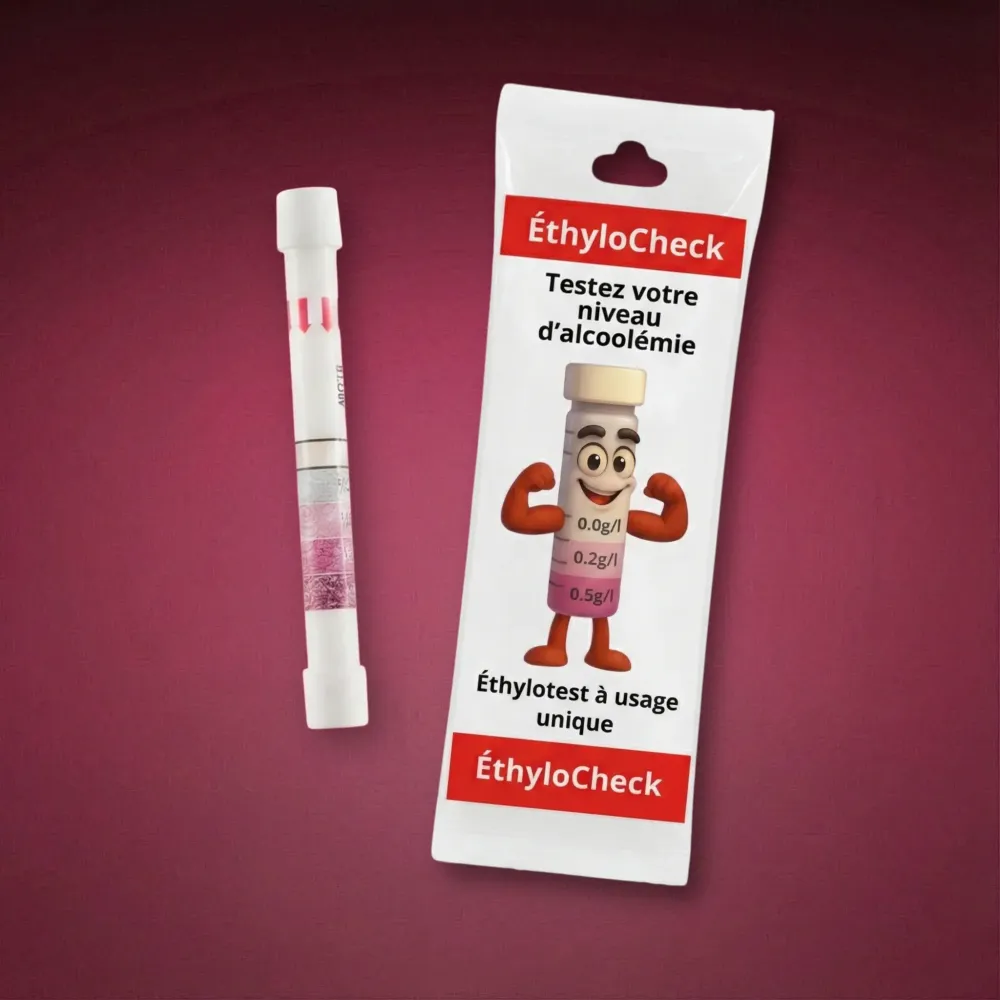 EthyloCheck™ - Jednokratni alkotest za prevenciju (0,0 g/L - 0,2 g/L - 0,5 g/L)