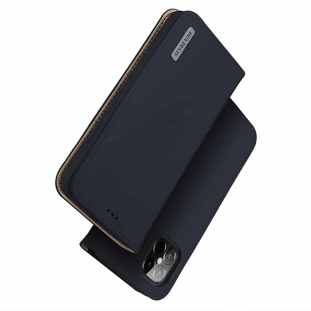 DUX DUCIS Wish Bookcase futrola od prave kože za iPhone 12 Pro Max plava