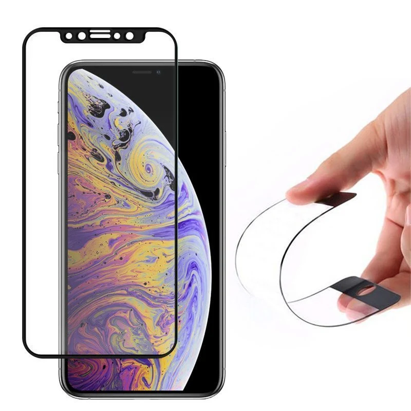 Kaljeno staklo Full Cover Flexi Nano Hibridni zaštitnik zaslona s okvirom za iPhone 12 Pro Max