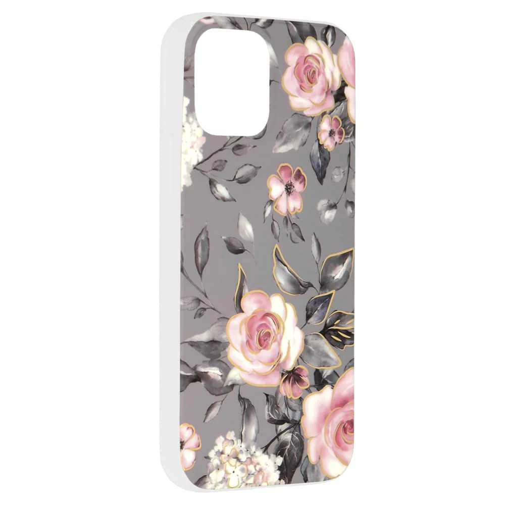 Techsuit Marble Series maska za iPhone 12 Bloom Ruth Gray