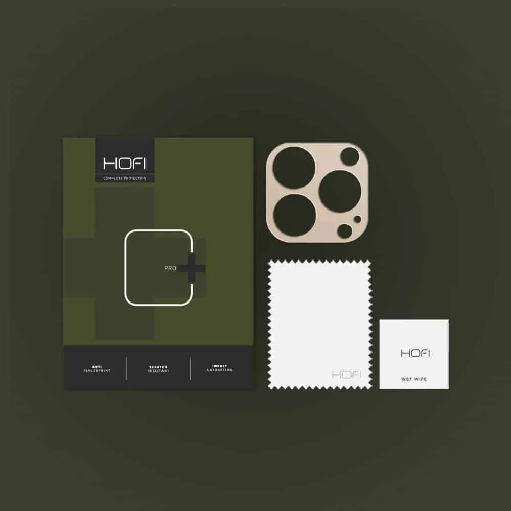 HOFI ALUCAM PRO + ZAŠTITNA MASKA KAMERE ZA IPHONE 14 PRO / 14 PRO MAX ZLATNA
