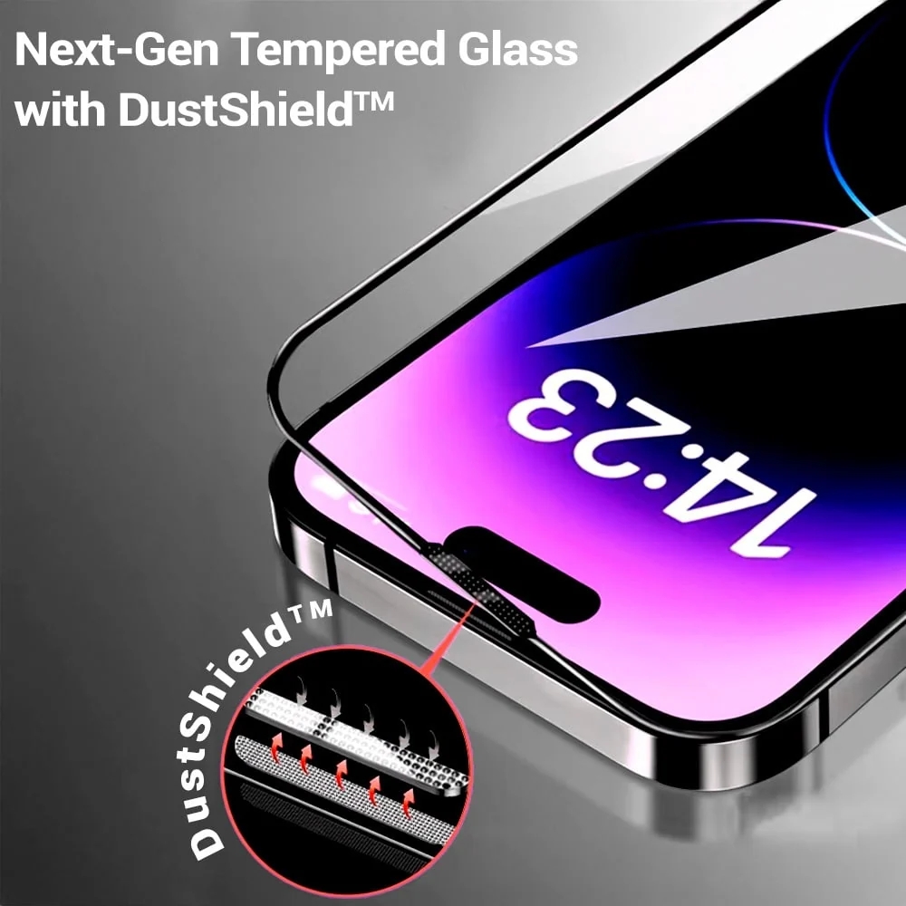 Kaljeno staklo Privacy Titanium za iPhone 14 Pro Max