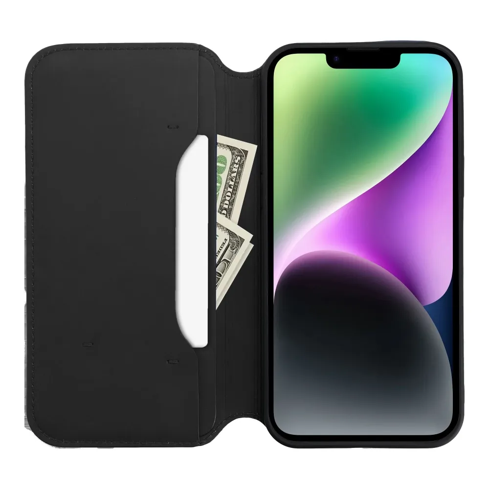 Dual Pocket book case preklopna maskica za iPhone 14 crna