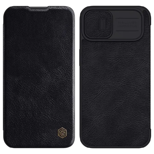 Nillkin - Qin kožna PRO torbica za iPhone 13 / 14 - crna