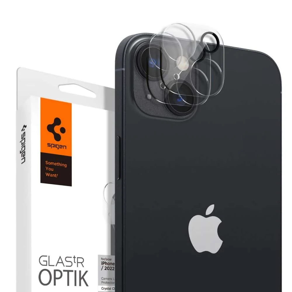 Spigen - Optik.TR staklo za kameru (2 kom) - iPhone 14 / 14 Plus - Crystal Clear