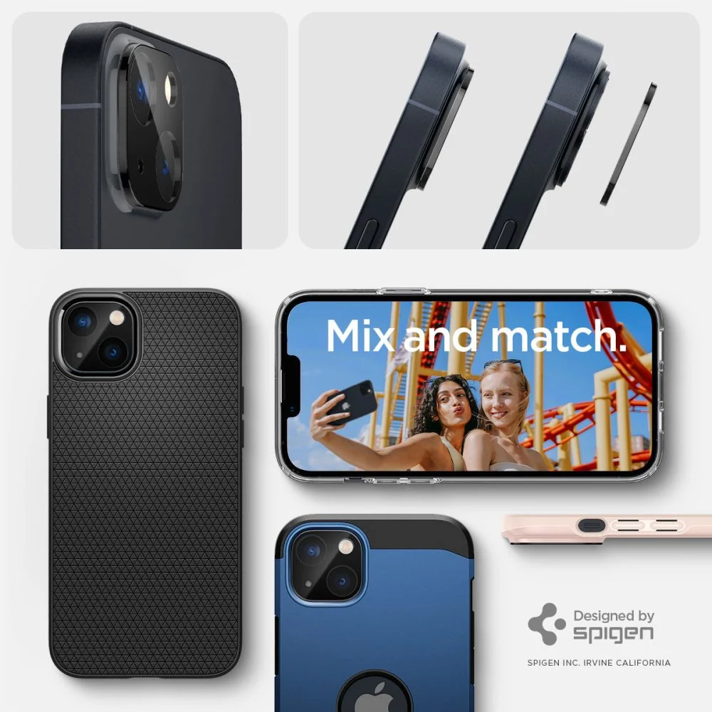 SPIGEN OPTIK.TR ZAŠTITNIK ZA KAMERU 2-PAK IPHONE 14/14 PLUS BLACK COVER