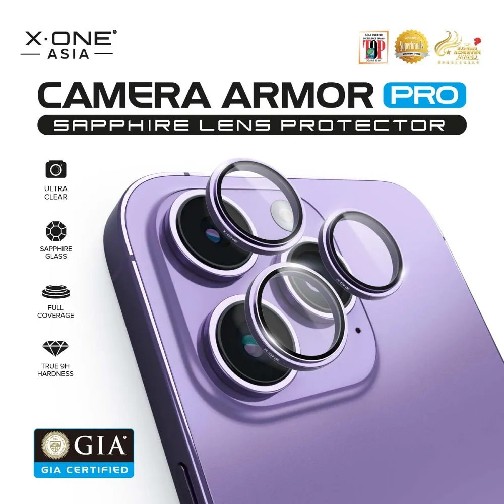 X-ONE safirno staklo za objektiv kamere Camera Armor Pro – za iPhone 15 /15 Plus srebrno