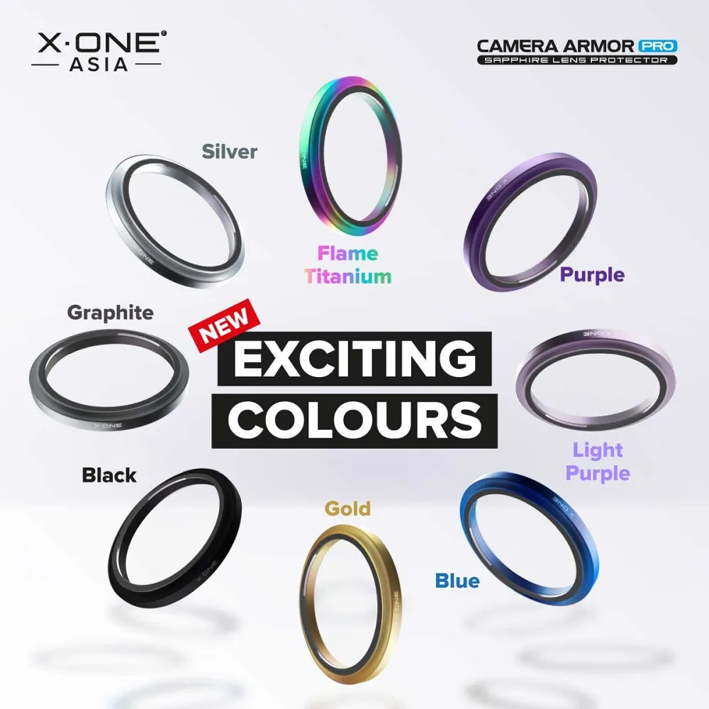X-ONE safirno staklo za objektiv kamere Camera Armor Pro – za iPhone 15 /15 Plus srebrno