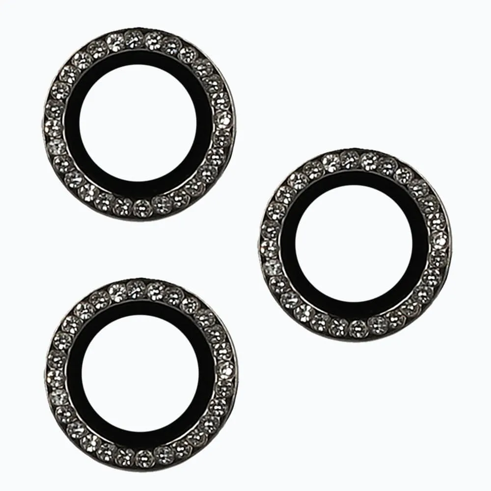 KALJENO STAKLO HARD DIAMOND ZA KAMERU (LEĆ) ZA IPHONE 15 PRO/15 PRO MAX BLACK (LEĆ 3KOM)