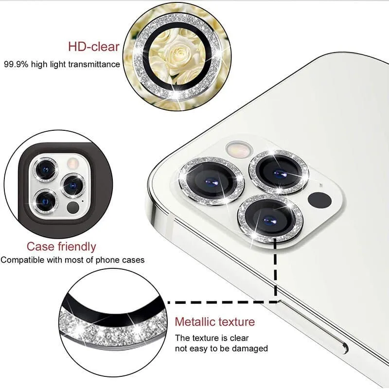 KALJENO STAKLO HARD DIAMOND ZA KAMERU (LEĆ) ZA IPHONE 15 PRO/15 PRO MAX BLACK (LEĆ 3KOM)