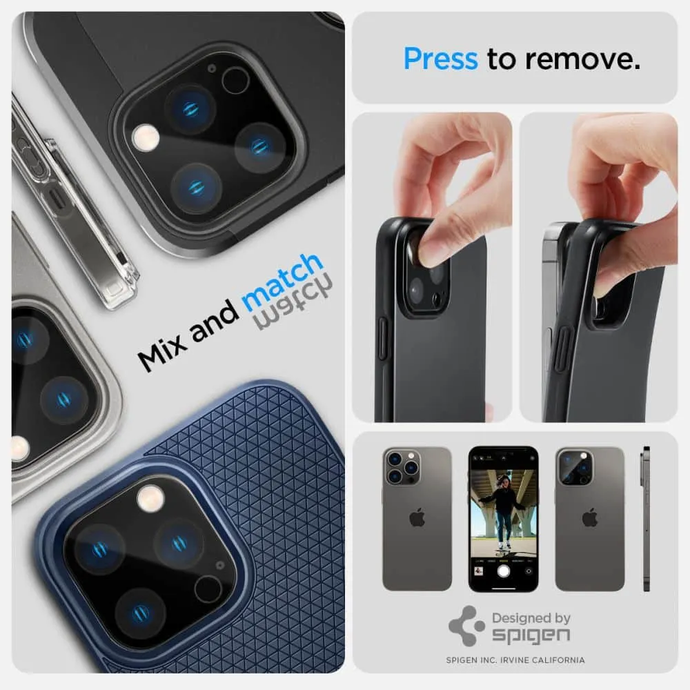 SPIGEN OPTIK.TR ZAŠTITNIK ZA KAMERU 2-PAK IPHONE 14 PRO / 14 PRO MAX / 15 PRO / 15 PRO MAX CRNA MASKA