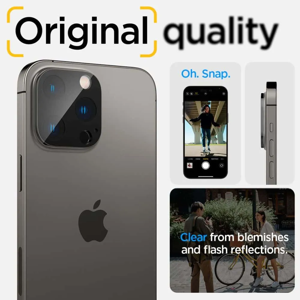 SPIGEN OPTIK.TR ZAŠTITNIK ZA KAMERU 2-PAK IPHONE 14 PRO / 14 PRO MAX / 15 PRO / 15 PRO MAX CRNA MASKA
