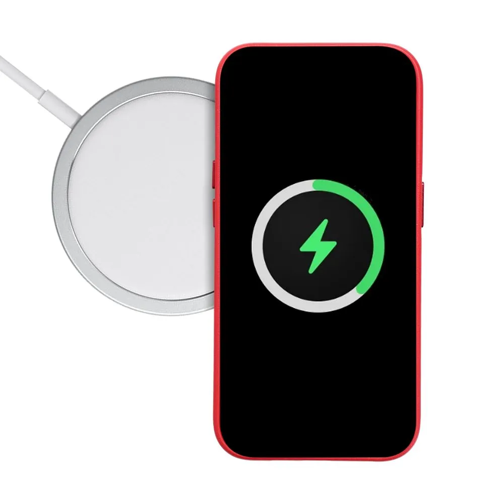 Kožna Mag Cover maska kompatibilna s MagSafe za iPhone 15 crvena