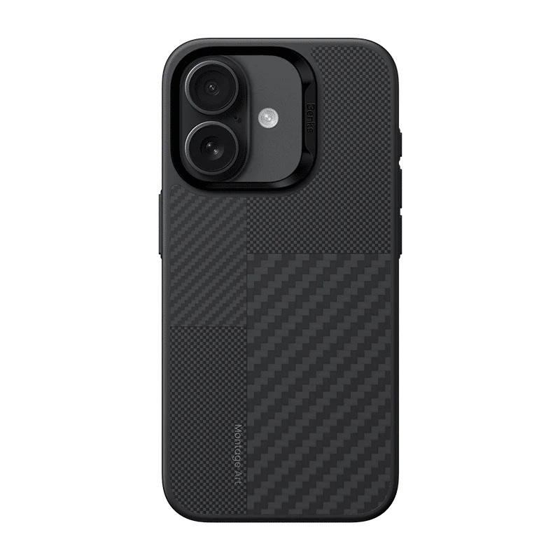 Benks Montage Magnetic Armor Pro kevlar metalni okvir 600D Case za iPhone 16 Plus crna